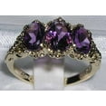 thumbnail image 2 of LBG 18k Yellow Gold Natural Amethyst Womens Band Ring - Size 5, 2 of 4