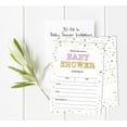 thumbnail image 4 of Inkdotpot 30 Fill In StyleBaby Shower Invitation Cards Confetti Gender Neutral Blank Invites, 4 of 6