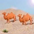 thumbnail image 4 of Dserhfy Camel Figurine Exquisite Realistic Plastic Micro Landscape Decor Animal Statue for Backyard, 4 of 8
