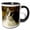 Black/White, variant on 3drose, Portrait of a Cat, Looking up Intently Curious., Pr, 11oz Mug