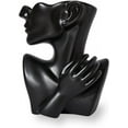 thumbnail image 2 of Ceramic Greek Statue Face Vase Black Creative Head Sculpture for Home Decoration, 2 of 6