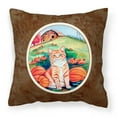 thumbnail image 1 of Carolines Treasures 7123PW1414 Chat Tigré en Tissu Cumpins Coussin Décoratif, 1 of 4