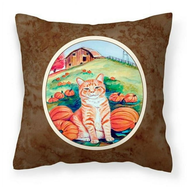 Carolines Treasures 7123PW1414 Chat Tigré en Tissu Cumpins Coussin Décoratif