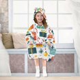 thumbnail image 7 of Christmas Gifts Pattern Wearable Blankets Hoodie Oversize Sherpa Wearable Soft Blanket Warm Cozy 3-14 Age, 7 of 7
