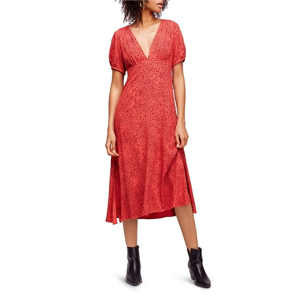 Free People Vestido Midi Buscando Amor para Mujer, Rojo, 2