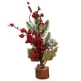 thumbnail image 2 of Jiaroswwei Holiday Fake Tree Branch Berry Flower Christmas Showcase Ornament Desktop Decor, 2 of 8