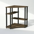 thumbnail image 2 of Furinno Turn-N-Tube Multipurpose Corner Shelf, Display Rack, Bookshelf, Columbia Walnut/Black, 2 of 6
