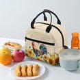 thumbnail image 4 of HUIACONG Rooster and Sunflower Pattern Lunch Bag, Aluminum Film Practical Washable Insulated Lunch Bag for Kids, 4 of 8