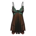 thumbnail image 6 of HUPOM Underwear for Women Mid Waist Pull-On Lingerie Sleep Camisole on Clearance Green Size XL, 6 of 6