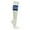 White / Blue, variant on Couver White Triple Stripes Baseball Softball Athletic Tube Knee High Socks, Red Medium