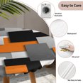 thumbnail image 3 of Burnt Orange Black Geometric Round Tablecloth for 36-44 Inch Tables,Fitted Table Cover with Elastic Edge,Modern Abstract Art Block Waterproof Outdoor Table Cloth Protector for Patio Garden Dinner, 3 of 9