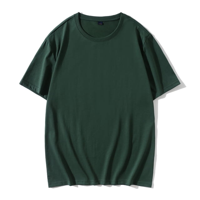 CEHVOM Summer Men's Round Neck T-shirt Mercerized Cotton Short Sleeve