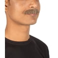 thumbnail image 2 of HPO Adult Men's Human Hair White Fake Mustache, Facial Hair Multiple Colors Option, 2 of 11