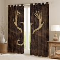 thumbnail image 2 of Castle Fairy Teens Girls Boys Personalized Initial Letter J Black Out Curtains,Abstract Retro Curtains Pack Of 2 (42X63 Each),Woodland Animal Deer Bedroom Curtains,Lightweight Room Decor, 2 of 6