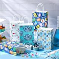 thumbnail image 4 of 48 Pcs Father's Day Gift Bags Bulk Dad Party Supplies, 8 Inch Happy Father's Day Paper Treat Goodie Bags with Handle, Dad Ever Gifts Favors for Him Birthday Anniversary, 4 of 4