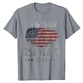 thumbnail image 4 of CUSTG Women T-Shirts Casual Short Sleeve Round Neck T Shirt With Letter Print American Flag Print Round Neck Everyday 4th Of July Cozy 1776-2026 Tops, 4 of 4