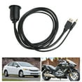 thumbnail image 1 of USB Dash Mount Cable, USB 3.0 3.5mm Car Mount Flush Cable Data Transfer  for Motorbike, 1 of 8