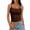 Coffee, variant on Women U-back Tank Top Built-in Padded Bra Seamless Stretch Inner Outer Wear Z02 Pink One Size