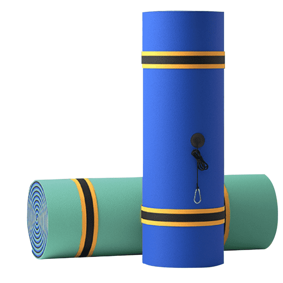 SOWKT Lily Pad Floating Mat for Lakes and Boating (18x6 Feet, Blue/Black/Green)