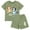 Green, variant on Bingo Vintage Wash Drop Shoulder T-Shirt and Shorts Outfit Set Toddler to Little Kid