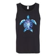 thumbnail image 2 of Sea Turtle Tie Dye Art Animal Lover Mens Graphic Tank Top, Black, Small, 2 of 3