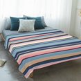 thumbnail image 4 of Blue Pink Striped Blanket Soft Cozy Warm Throw Blanket for Couch, Plush Fuzzy Flannel Fleece Blankets for Sofa, Farmhouse Vintage Stripe Bed Blankets Lightweight Gifts for Women, 40"x50", 4 of 9