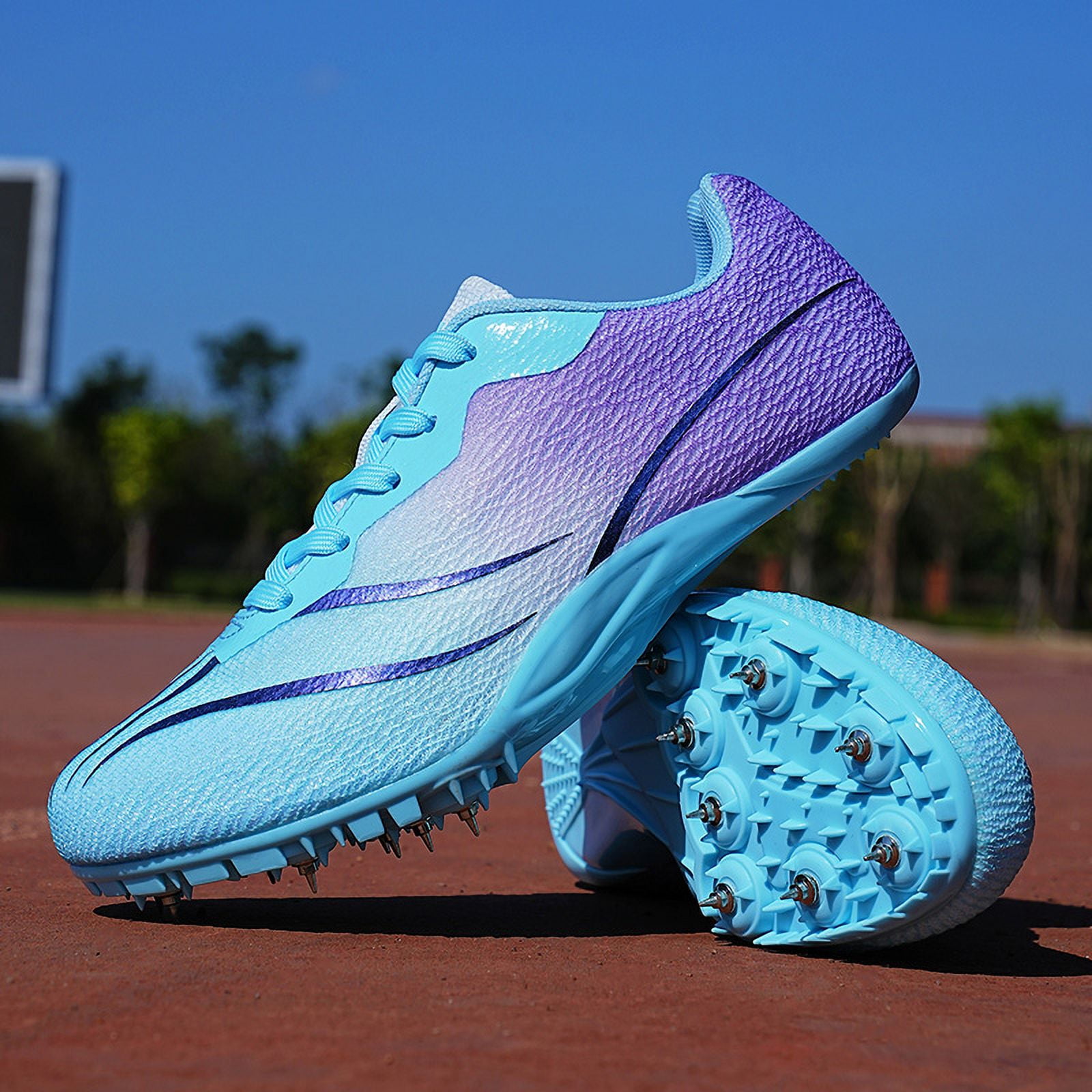 Men Women Kids Track and Field Shoes Professional 8 Spikes Running Racing Sneakers Breathable Lightweight Sprinting Shoes