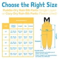 thumbnail image 3 of JAN & JUL Toddler Rain Pants , Waterproof Bib Overalls (Yellow, 2-3T), 3 of 7