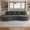 Dark Gray, variant on Sailvan Modern Curved Sectional 3 Seat Sofa,Minimalist Half Moon Modular Couch for Living Room,Office and Apartment,Soft Chenille Fabric Navy