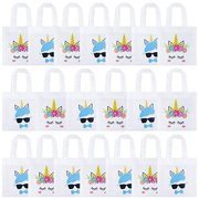 K KUMEED 20 Pack Unicorn Party Bags, Reusable Party Treat Bags Gift Goody Bags for Unicorn Party Favors, Christmas Boys and Girls Birthday Party Supplies, Baby Shower