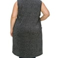thumbnail image 3 of Plus Size Solid With Sparkles Color Vest With Side Pockets (extended sizes), 3 of 5