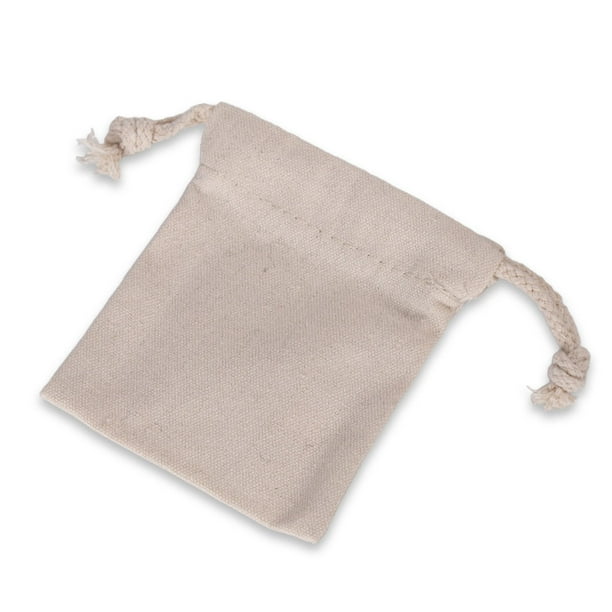 Bolsas de cordón para dibujar, bolsa de joyería de embalaje pequeño en blanco, adorno reutilizable para el hogar, bolsa de regalo de algodón Almacenamiento y organización del hogar 14*21cm Yuarrent HA061298-02B