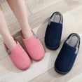 thumbnail image 3 of ZELAND Couple Plush Winter House Slippers - Thick Sole, Anti-slip, Warm Indoor Cotton Slippers for Women and Men, 3 of 5