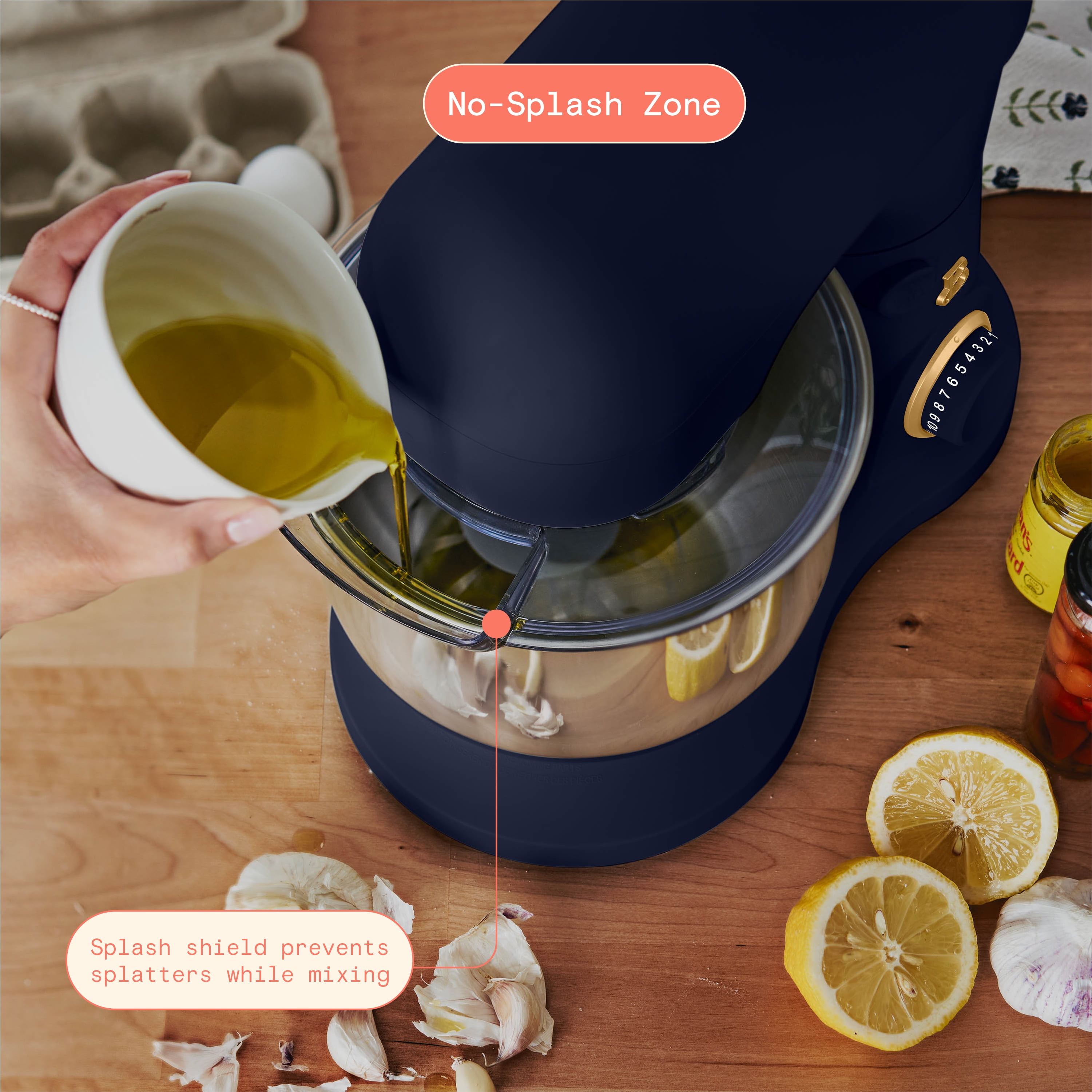 Beautiful 3.5 Qt Stand Mixer, Starry Night with Flat Beater, Dough Hook, Balloon Whisk