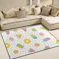 thumbnail image 2 of Coolnut Lightweight Carpet Mats, 5'3" x 4' Area Soft Rugs, Floor Mat Rug Home Decoration for Kids Room Living Room, 63"x 48" Colorful Summer Pattern, 2 of 6