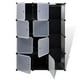 thumbnail image 3 of Armario modular Benzara con 8 compartimentos, blanco y negro, 150 cm, 3 of 5