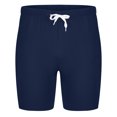thumbnail image 5 of Penkiiy Men's Solid Color Casual Outdoor Sports Pocket Lace-up Elastic Shorts Short Pants for Men Elastic Waist M Navy 2023 Summer Deal, 5 of 6
