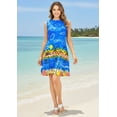 thumbnail image 3 of HAPPY BAY Women's Beachwear Swimsuit Coverups Summer Swim Beach Dress Cover ups for Swimwear Women Loose Bathing Suit 0-2 Dodger, Floral Hibiscus, 3 of 5
