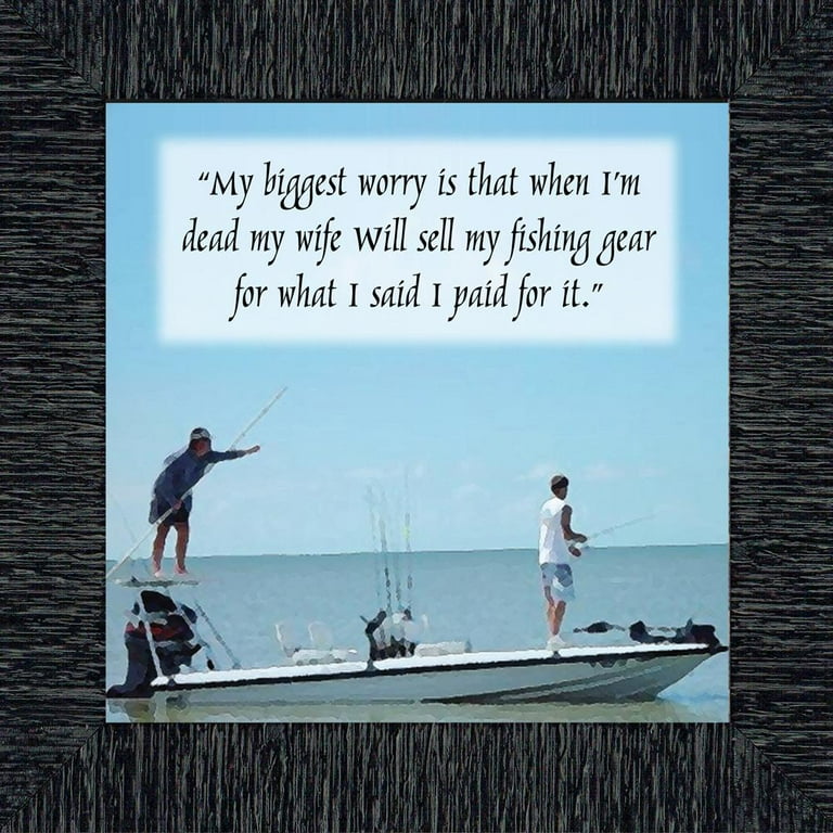 Fisherman's Prayer, Fishing Gifts, Beach, Boating or Fishing Decor, Picture  Frame, 10x10 8503 