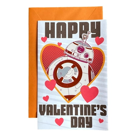 Valentine's Day Greeting Card for Kids - Happy Valentines Day - Laser Cut, Star Wars; Robot, Hearts