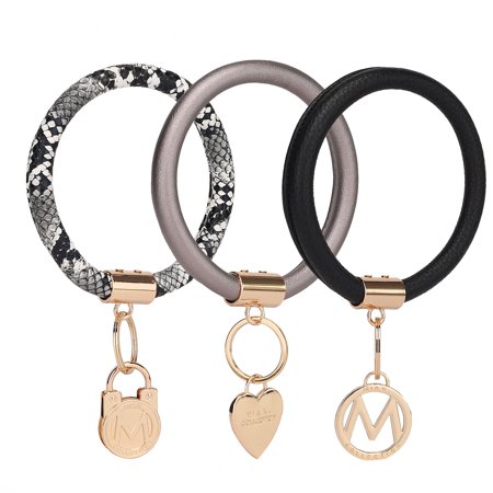 MKF Collection Jasmine Vegan Leather Women’s Wristlet Keychain set - 3 pieces by Mia K.