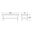 thumbnail image 4 of Wildridge Classic Vineyard Bench, White - Outdoor Weather Resistant Poly Lumber Bench for Patio, Deck, Garden, 4 of 4