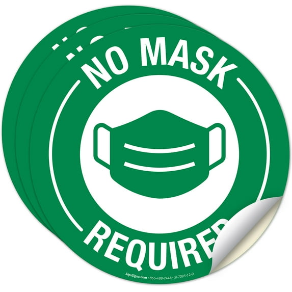 No Mask Required Sign,
