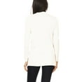 thumbnail image 3 of Moa Collection Women's Casual Long Sleeves Drape Open Front Solid Cardigan, 3 of 4