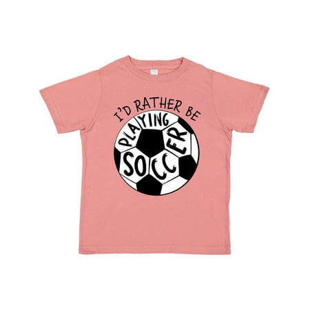 

Inktastic Id Rather Be Playing Soccer Gift Toddler Boy or Toddler Girl T-Shirt