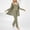 #378-Green, variant on Warop Women's Solid Color Pajama Set, Casual Loose Fit 3-Piece Cotton Sleepwear for Home and Lounging