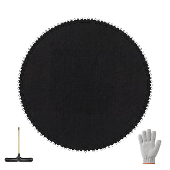 14 FT Round Trampoline Replacement Jumping Mat, Heavy‑Duty UV‑Resistant PP Trampoline Pad with 88 V‑Hooks 8‑Row Reinforced Stitching, Fits 7‑Inch Springs, Includes Spring Tool & Gloves