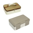 thumbnail image 2 of Lonchera de Cuatro Compartimentos con Bolsa Aislante – Impermeable, Espaciosa de 1450ML, Mantiene la Comida Fresca y Caliente, Incluye Cubiertos, Portátil para el Trabajo o la Escuela (Juego de 2), 2 of 6
