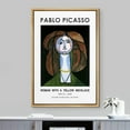 thumbnail image 2 of IDEA4WALL Framed Canvas Print Woman with Yellow Necklace by Pablo Picasso Historic Cultural Abstract Illustrations Fine Art Traditional Poster for Living Room, Bedroom, Office - Natural 24"x36", 2 of 5