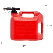Easy Can 5 Gallon Gas Can with Flame Mitigation Device and Auto-Stop Nozzle